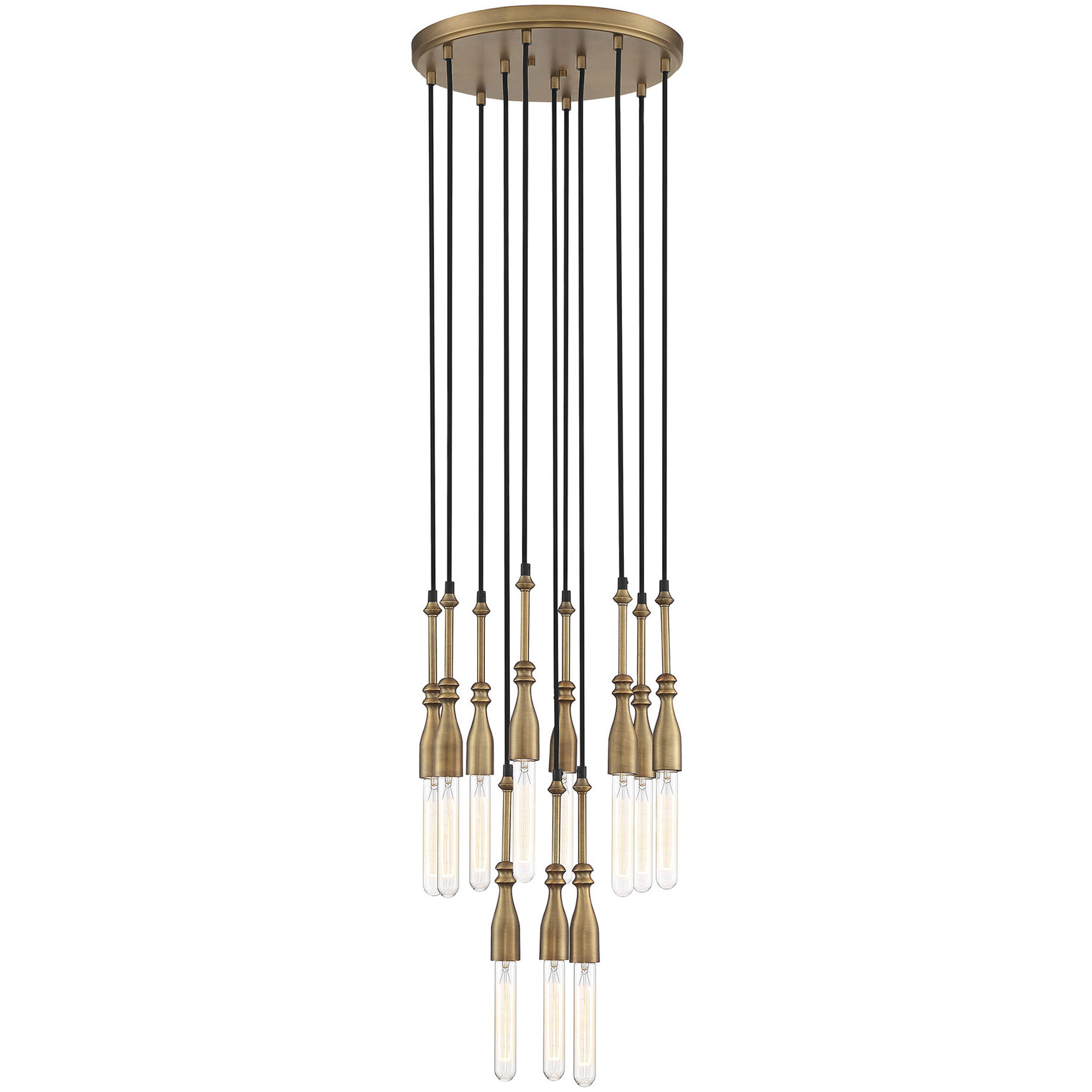 Louise 11 Light 15 inch Old Satin Brass Chandelier Ceiling Light